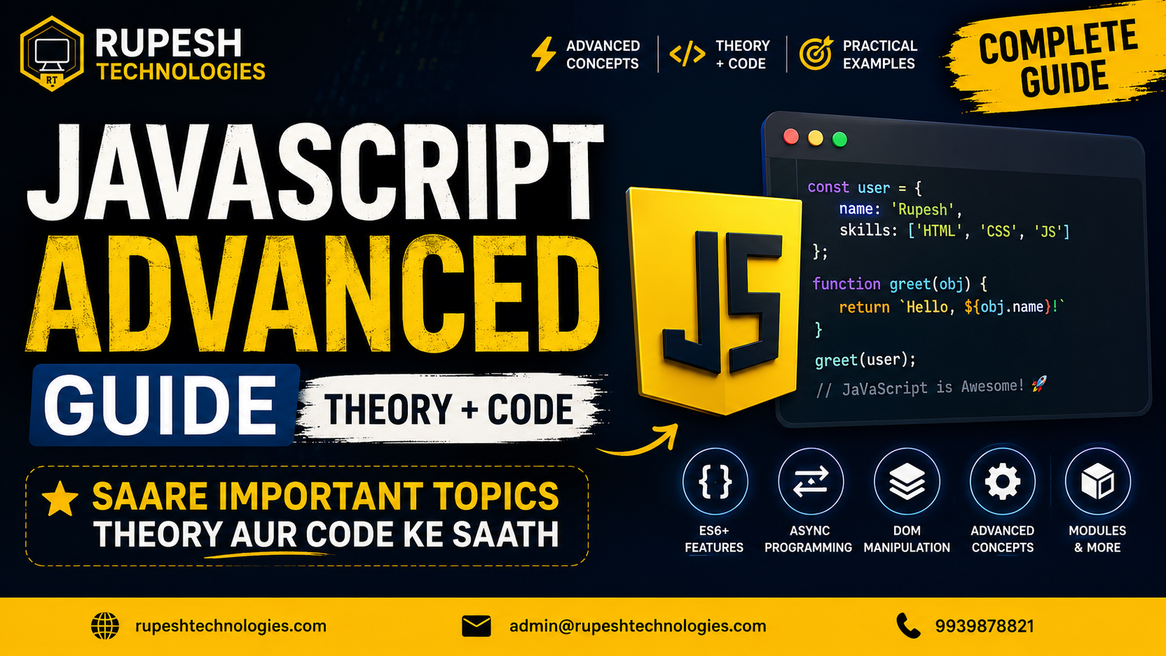 JavaScript Advanced Guide &mdash; Saare Important Topics Theory aur Code Ke Saath